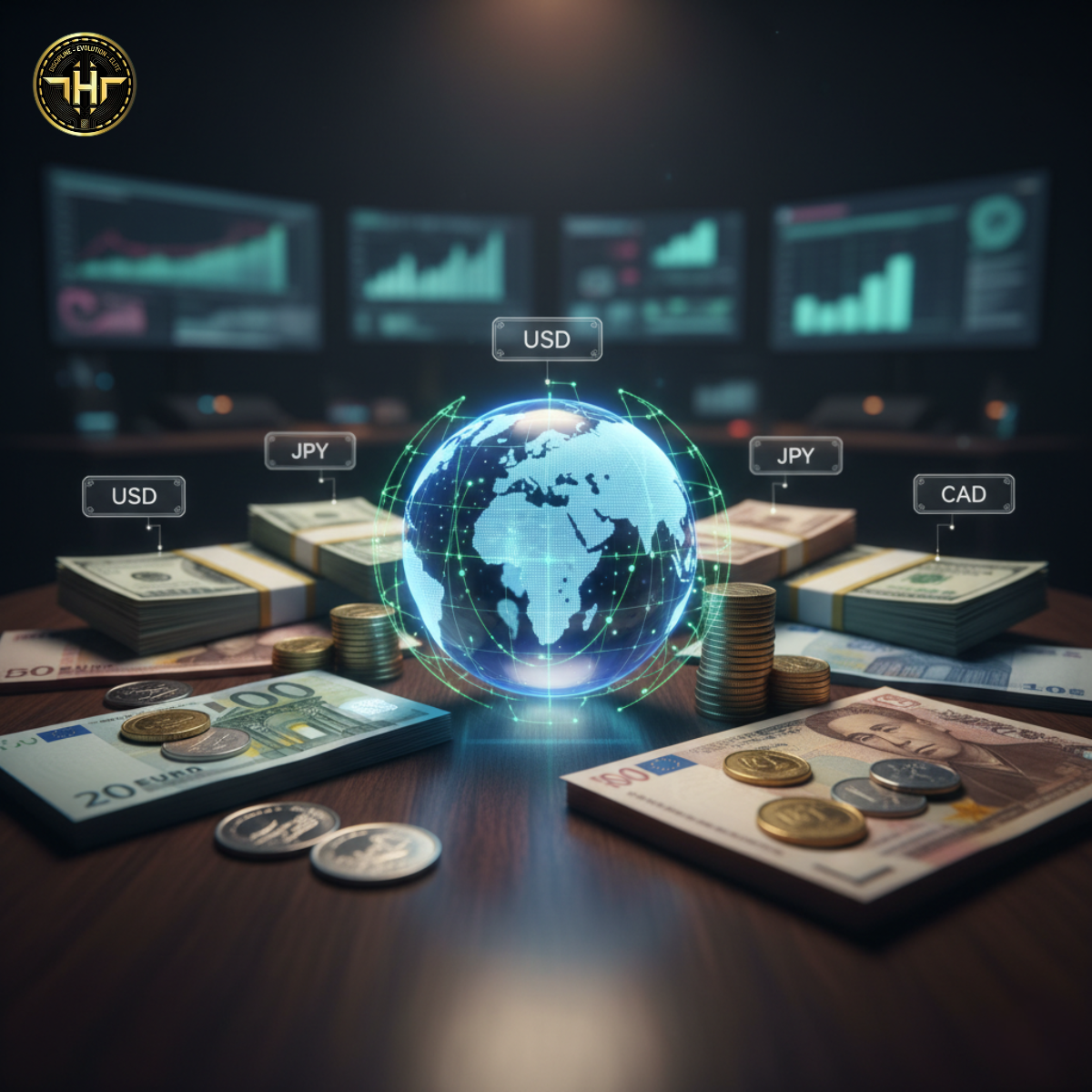 Forex Là Gì? Hướng Dẫn Đầy Đủ Về Thị Trường Ngoại Hối Ảnh minh hoạ các đồng tiền được giao dịch trên thị trường - Tinh Hoa Trader