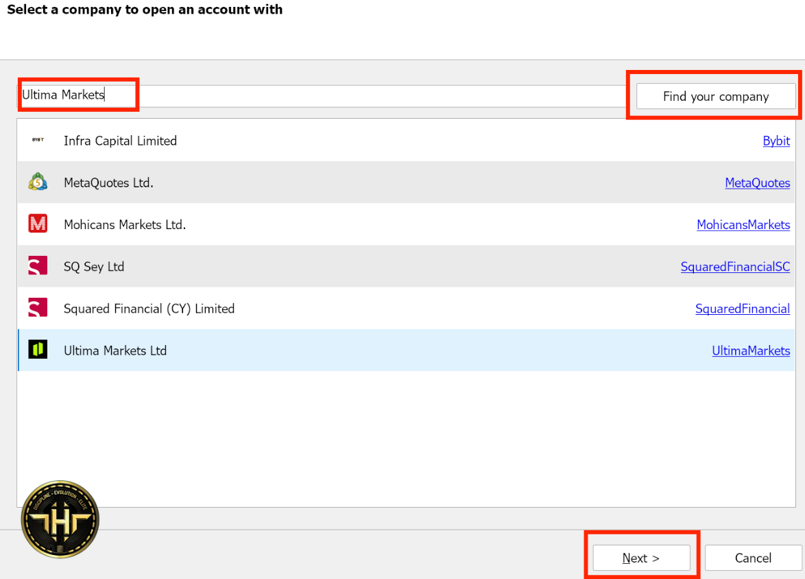 Tìm sàn giao dịch trên MT5