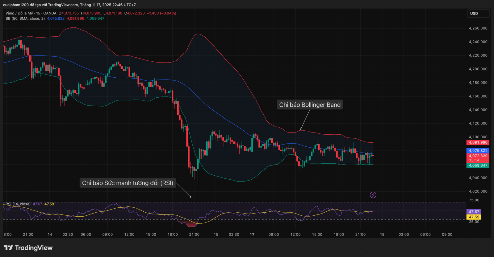 Trading Là Gì? Hướng Dẫn Toàn Diện Cho Người Mới Bắt Đầu Phân tích kỹ thuật bằng chỉ báo Bollinger Band và RSI