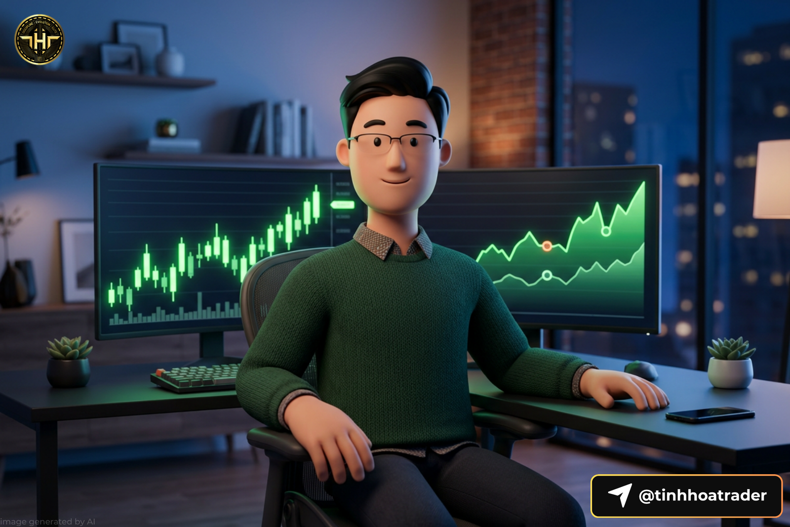 Chơi Crypto Có Khó Không? Góc Nhìn Thực Tế trader trẻ tự tin sau khi học xong lộ trình crypto