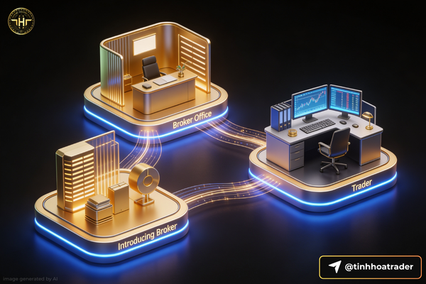 Mô hình dòng tiền giữa broker, IB và trader