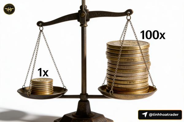 Có Nên Chơi Forex Không? Sự Thật 70% Người Mới Bỏ Qua Hình ảnh minh hoạ đòn bẩy tài chính với vảy cân và tiền