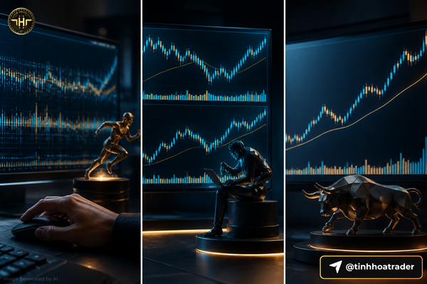 Day Trading Là Gì? Sự Thật Về Giao Dịch Trong Ngày Cho Người Mới Minh họa ba phong cách giao dịch: scalping, day, swing