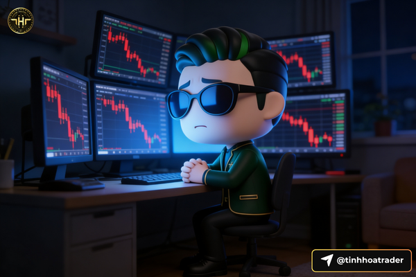 Trader nhìn màn hình giao dịch CFD với nét lo lắng khi tài khoản thua lỗ.