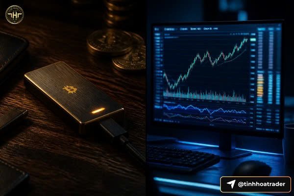 Ví crypto thật vs màn hình giao dịch CFD